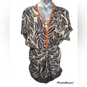 Cocktail Mini-dress by Anthropologie Leifnotes adorned with beads,  like new